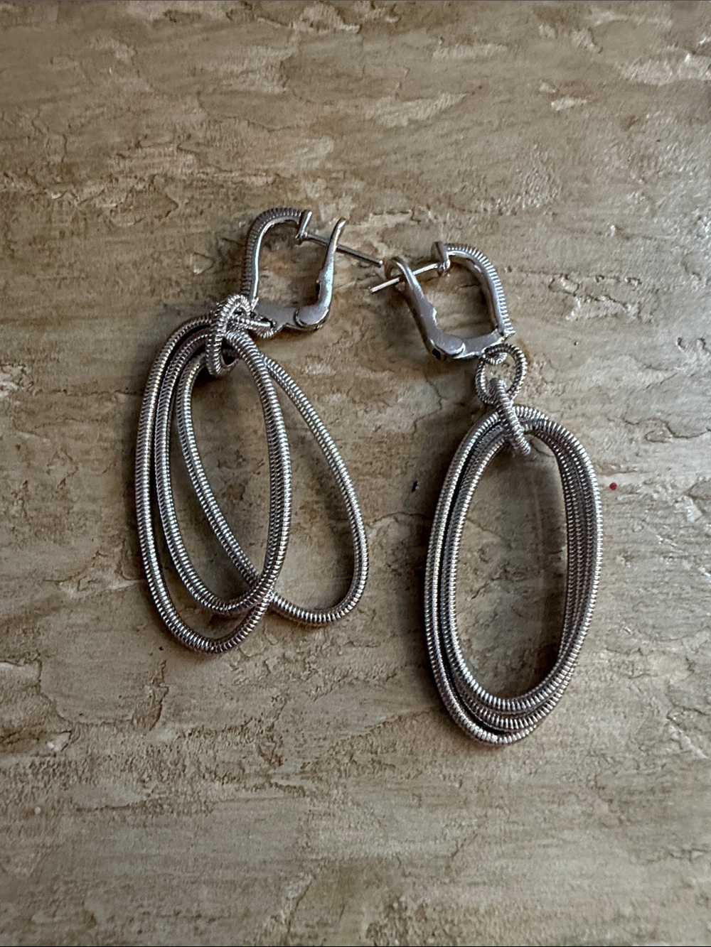 Judith Ripka 925 Multi-Loop Dangle Earrings - Elegant Women's Jewelry